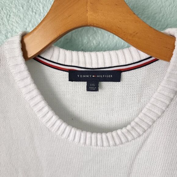 Tommy hilfiger long sleeve overlay Crop sweater - Picture 4 of 10